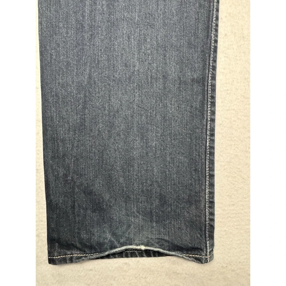 Levis 501 Jeans Men 34x32 Button Fly Dark Wash‎ Blue Denim Straight Original Fit